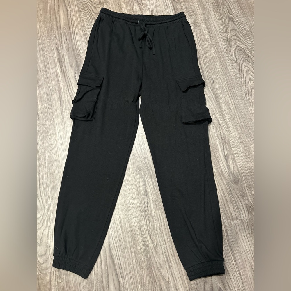 Zenana Womens Drawstring Waist Cargo Jogger Pants